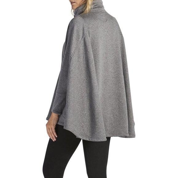 UGG $110 1096829 Pichot Turtleneck Poncho Grey Heather Pockets  SZ XS/S … - Picture 4 of 5